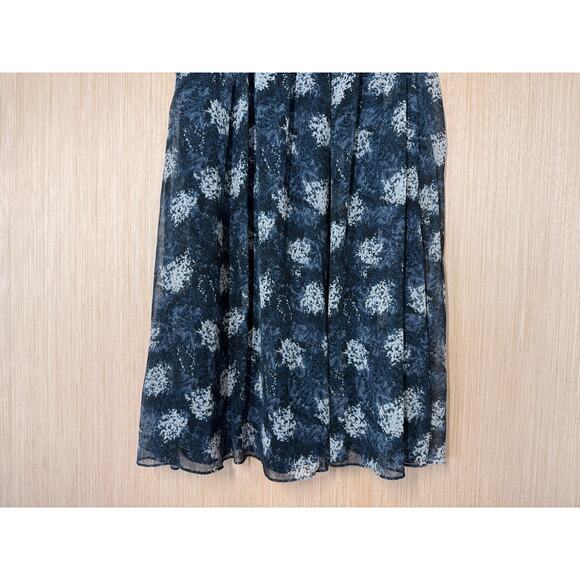 Joie Baltic Print Smocked Dress Womens Size Large Sleeveless Blue Fairy Grunge - Picture 6 of 11